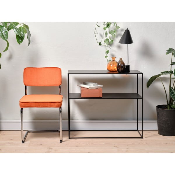 Oranžová menčestrová jedálenská stolička Rupert – Unique Furniture-image-3