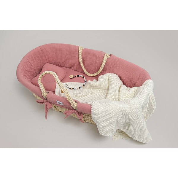 Ružový mojžišov kôš so stojanom Meeko - BELLAMY-image-1