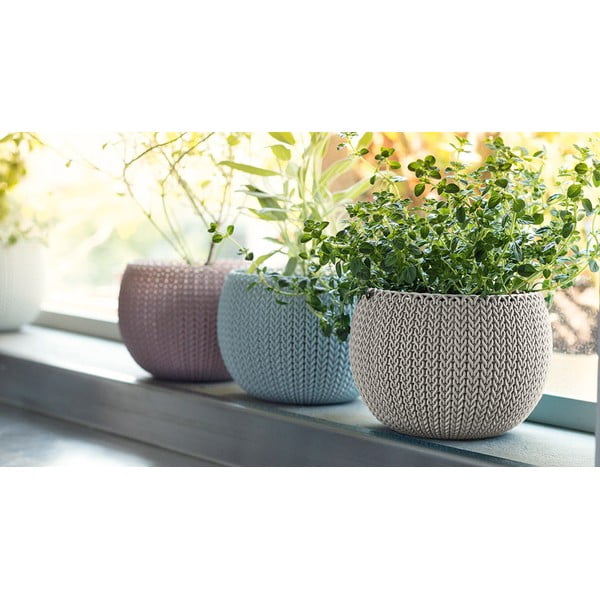 Plastové kvetináče v súprave 3 ks ø 15 cm Cozy – Keter-image-1