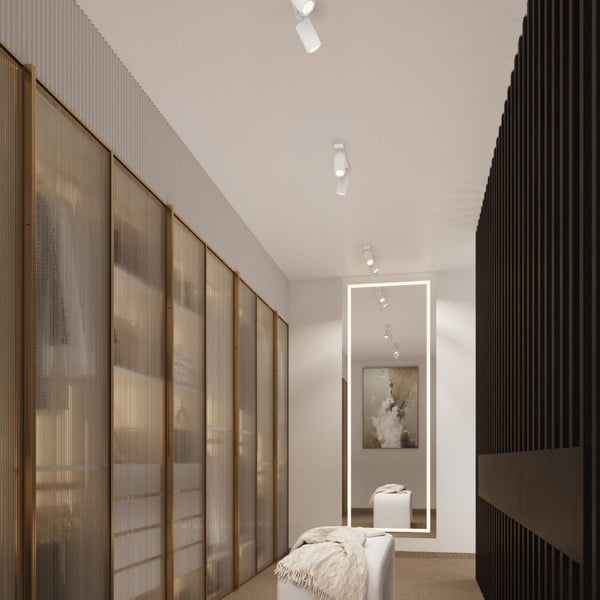 Biele bodové svietidlo 6,5x30 cm Gleam – Sollux-image-2