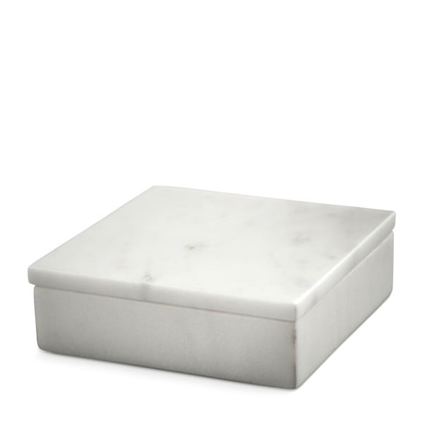 Biely mramorový úložný box NORDSTJERNE, 10 x 10 cm