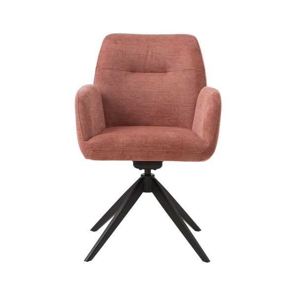 Ružové čalúnené jedálenské kreslo s podrúčkami Roxana – Unique Furniture-image-2