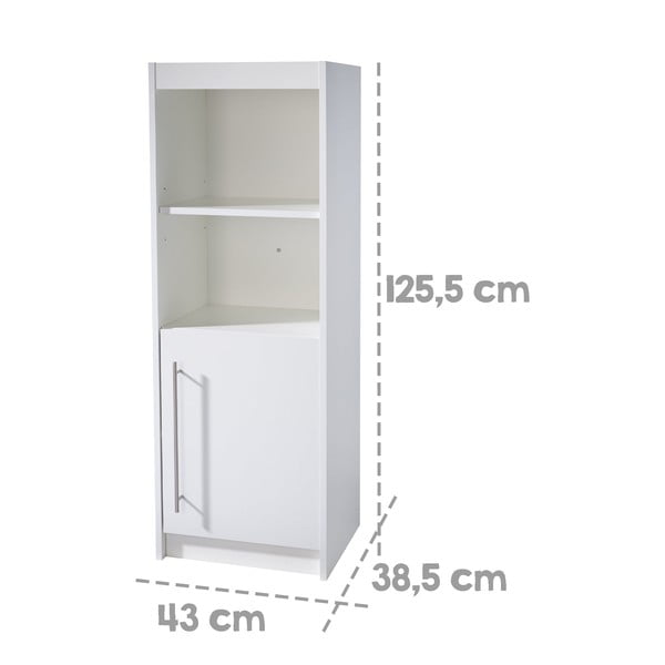 Biela detská knižnica 43x126x38,5 cm Maren – Roba-image-4