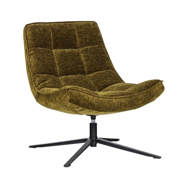 Zelené otočné ženilkové kreslo Maudi – WOOOD