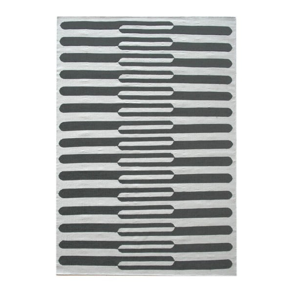 Sivý ručne tkaný vlnený koberec Linie Design Urd, 170 × 240 cm