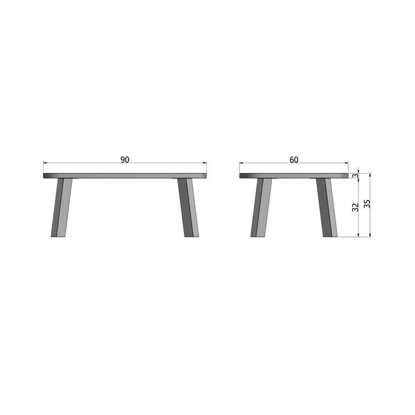 Konferenčný stolík z dubového dreva De Eekhoorn Tonda, dĺžka 90 cm-image-1