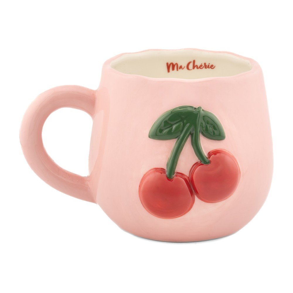E-shop Svetloružový hrnček Cherry – Sass & Belle