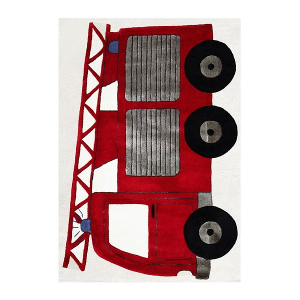 Detský koberec Happy Rugs Fireman Truck, 120 × 180 cm