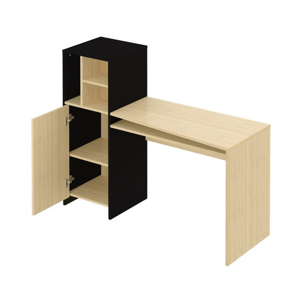 Pracovný stôl s doskou v dubovom dekore 130x50 cm Mitch - TemaHome-image-2