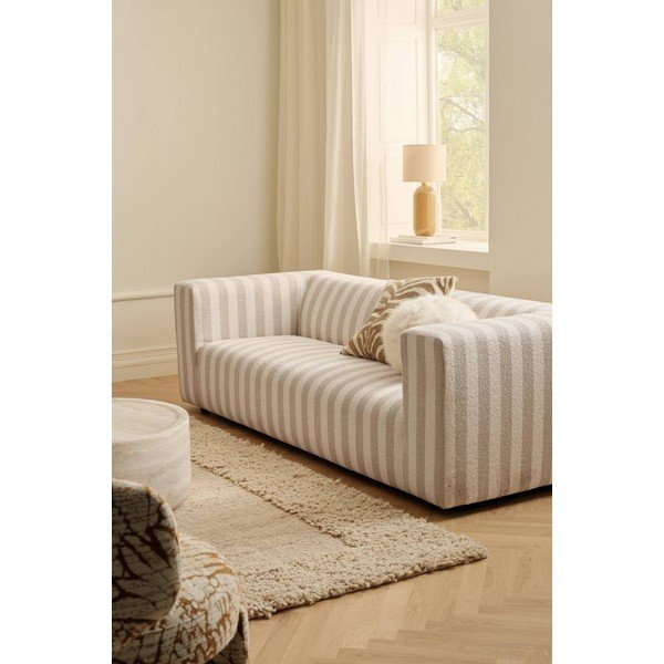 Béžová/krémovobiela ženilková pohovka 220 cm Lisa – Ellos Home-image-1
