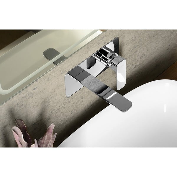 Podomietková umývadlová batéria v lesklej striebornej farbe (1 výstup) Spy – Sapho-image-2