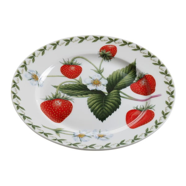 Tanierik z kostného porcelánu Maxwell & Williams Orchard Fruits Strawberry, ⌀ 20 cm