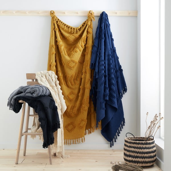 Žltá/oranžová bavlnená deka 137x170 cm Kabeli – Pineapple Elephant-image-3