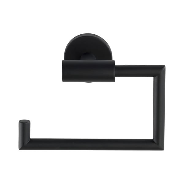 Matne čierny nástenný držiak na toaletný papier z nehrdzavejúcej ocele Bosio – Wenko-image-2