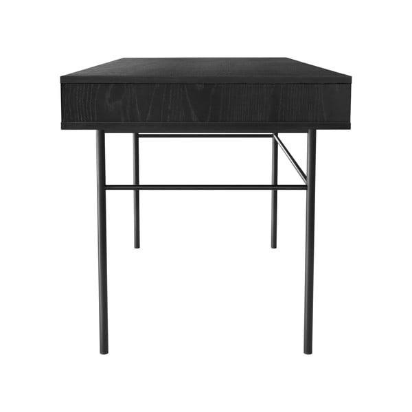 Čierny písací stôl Woodman Stripe, 130 x 60 cm-image-3