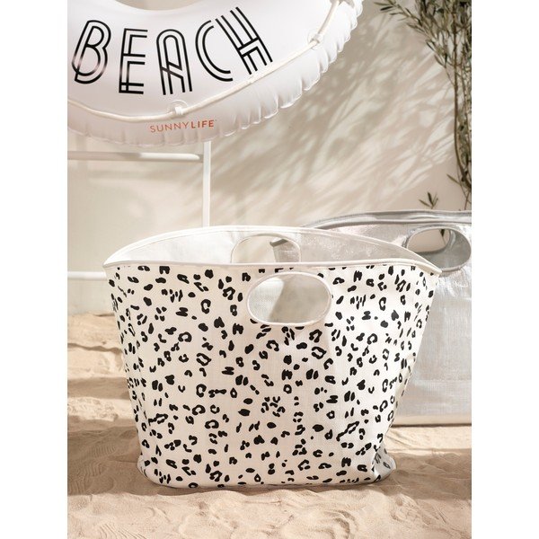 Bielo-čierna plážová taška Sunnylife Everything Bag-image-1