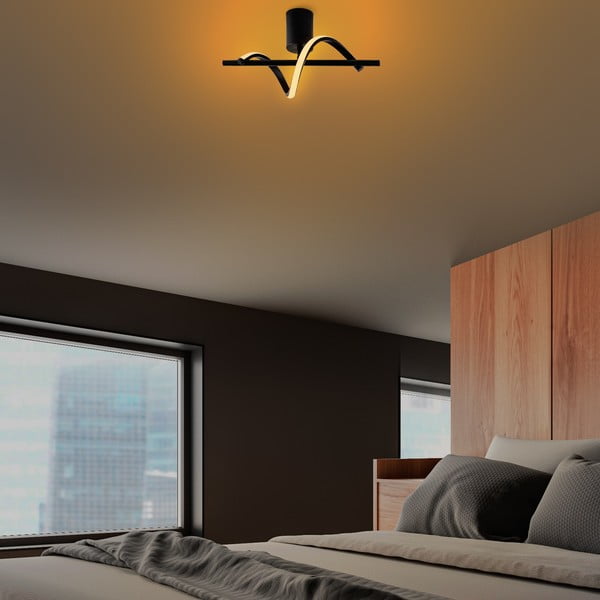 Čierne LED stropné svietidlo 7x41 cm Likma – Opviq lights-image-2