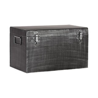 Čierny kovový úložný box LABEL51, dĺžka 30 cm