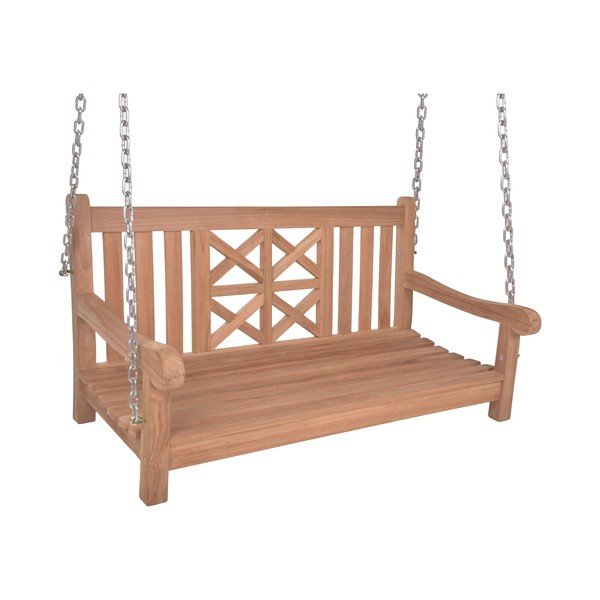 Drevená záhradná hojdačka v prírodnej farbe Latoa – Garden Pleasure