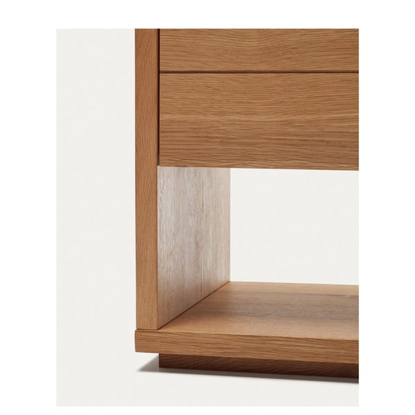 Nízka komoda v dekore duba v prírodnej farbe 200x74 cm Alguema – Kave Home-image-3