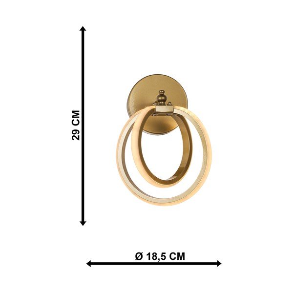 Kovové LED nástenné svietidlo v bronzovej farbe Sezen – Squid Lighting-image-4