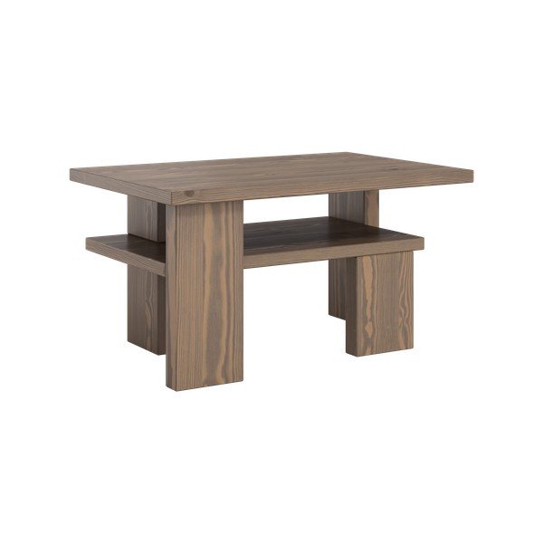 Hnedý konferenčný stolík z borovicového dreva 45x68 cm Japan – Karup Design-image-3