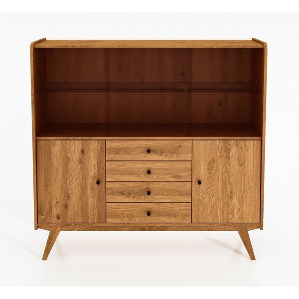 Vitrína z dubového dreva 160x154 cm Retro - The Beds-image-2