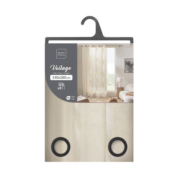 Krémovobiely záves 140x280 cm Sanya – douceur d'intérieur-image-3