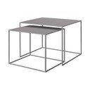 Sivé kovové konferenčné stolíky v súprave 2 ks 50x60 cm Fera – Blomus