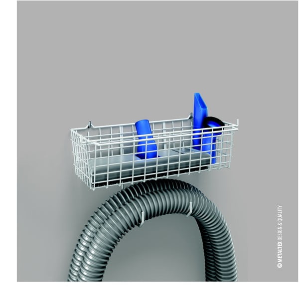 Nástenný držiak na hadice s odkladacím priestorom Metaltex-image-1