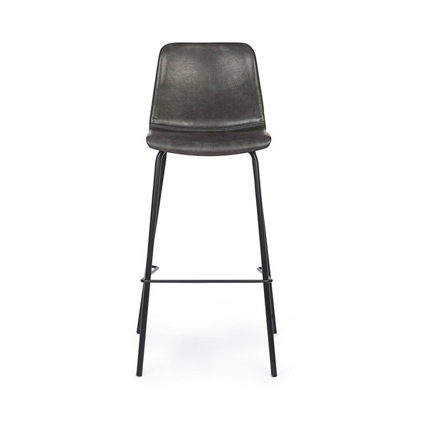 Tmavosivá čalúnená barová stolička (výška sedadla 75 cm) Kyra – Bizzotto-image-2