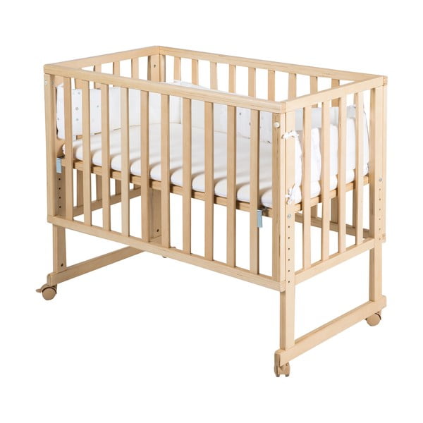 Postieľka na kolieskach 90x45 cm v prírodnej farbe Star Magic – Roba-image-2