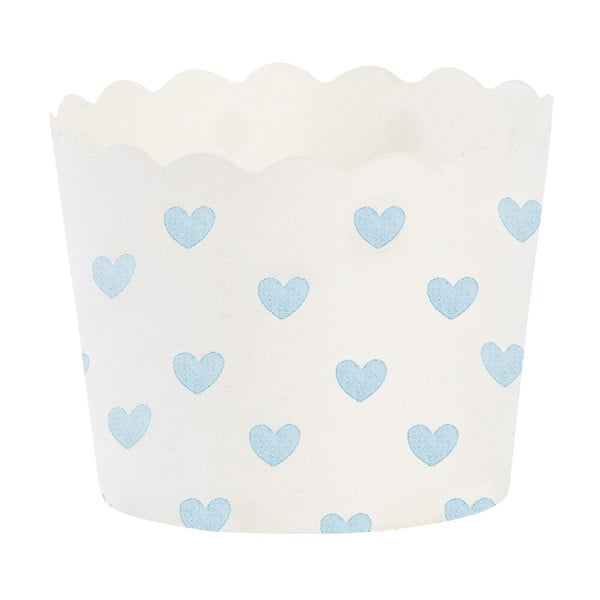Papierové košíčky na muffiny Miss Étoile Blue Heart, 24 ks