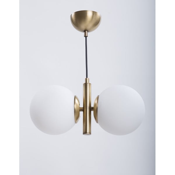 Biele/v zlatej farbe závesné svietidlo so skleneným tienidlom ø 15 cm Monera – Squid Lighting-image-1