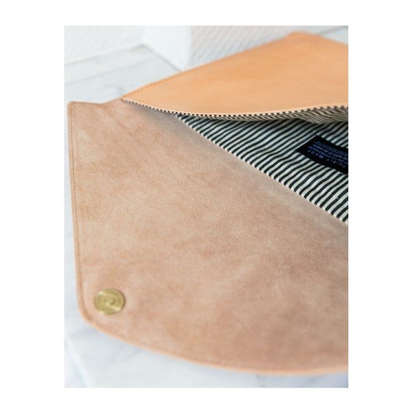 Béžový kožený obal na notebook 13" v tvare obálky O My Bag-image-4