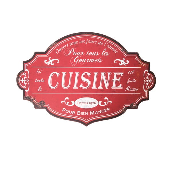 Kovová ceduľa 51x34 cm Cuisine – Antic Line