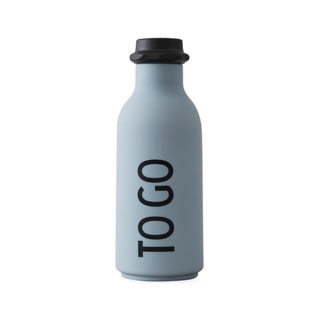 Modrá fľaša na vodu Design Letters To Go, 500 ml