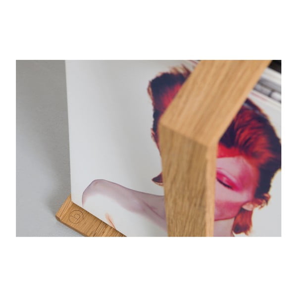 Stojan na gramofónové platne z dubového dreva das kleine b Vinyl, 26 × 35 cm-image-3