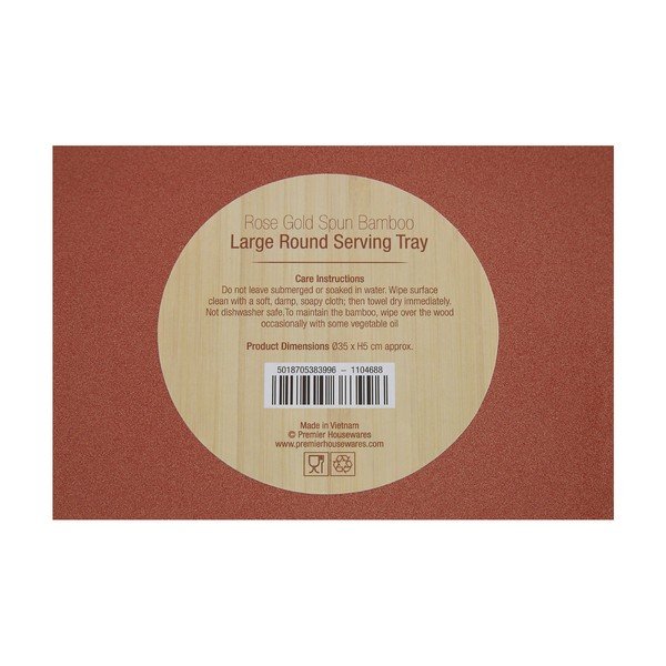 Servírovací podnos z bambusu v bronzovej farbe Premier Housewares, ⌀ 35 cm-image-4
