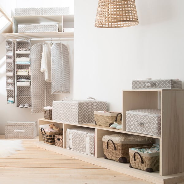 Béžový úložný box so zipsom Compactor, dĺžka 46 cm-image-3