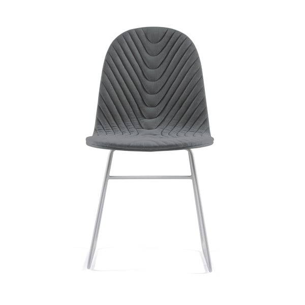 Tmavosivá stolička s kovovými nohami IKER Mannequin V Wave