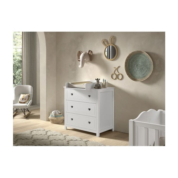 Biely prebaľovací pult (hĺbka vhodnej komody 57 cm) Amori – Vipack-image-1