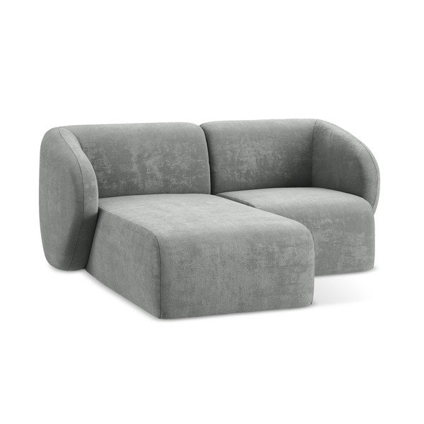 Sivá ženilková rohová pohovka (ľavý roh/s leňoškou) Lani – Makamii-image-4