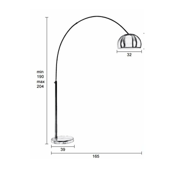 Stojacia lampa White Label Metal Bow-image-1