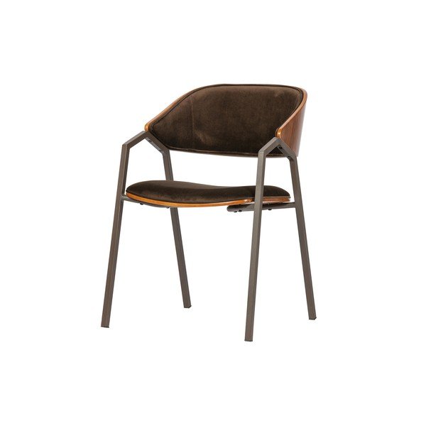 Sada 2 hnedých jedálnych stoličiek BePureHome Clan Velvet-image-2