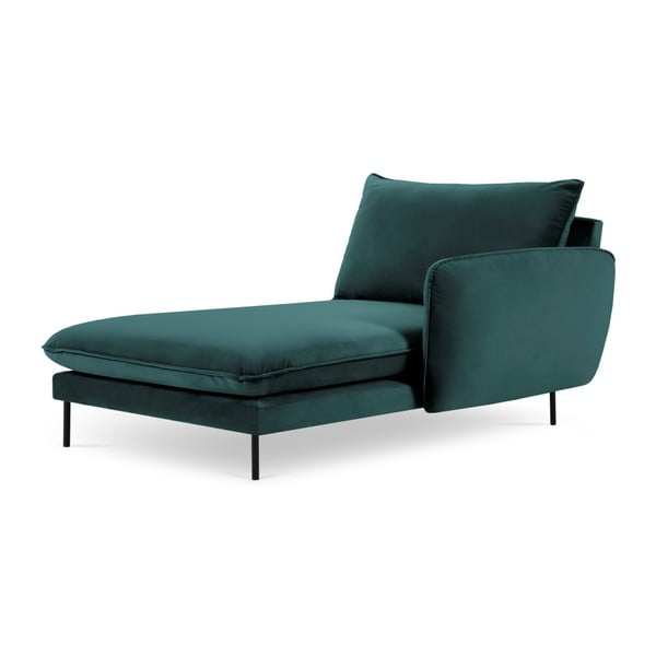 Petrolejovozelená zamatová leňoška Cosmopolitan Design Vienna, pravý roh-image-2