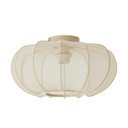 Krémovobiele stropné svietidlo s textilným tienidlom ø 40 cm Plumalia – Light & Living