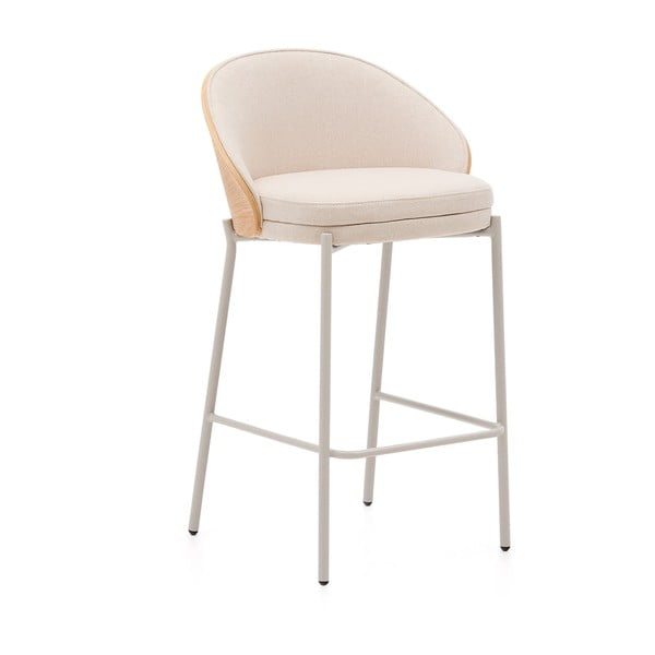 Béžová/vo svetloprírodnej farbe barová stolička (výška sedadla 65 cm) Eamy – Kave Home