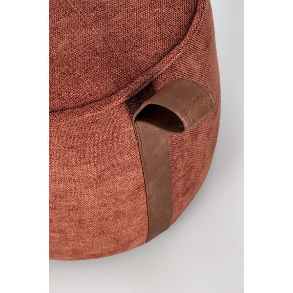 Ženilkový taburet v terakotovej farbe Anila – Bizzotto-image-1