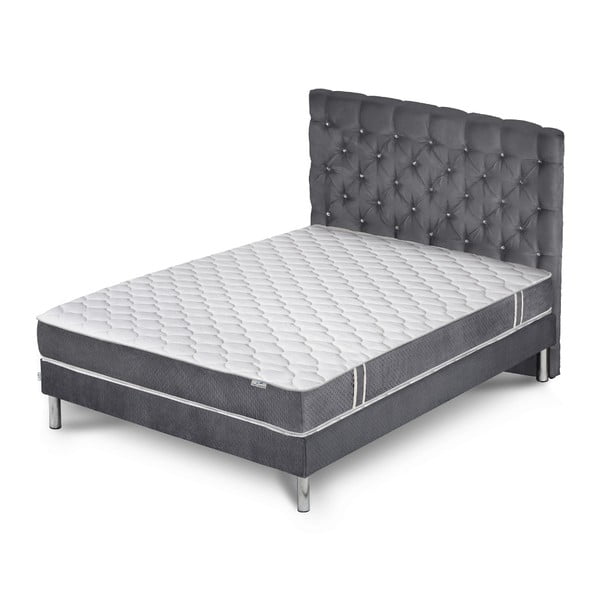 Sivá posteľ s matracom Stella Cadente Maison Syrius Forme, 140 × 200 cm